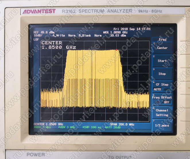 Тестирование частоты DCS/LTE 1805-1880 МГц - 40dbm / 10W
